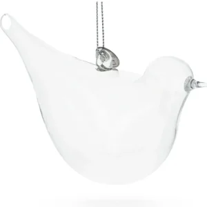 Store Graceful Bird - Blown Clear Glass Christmas Ornament - CaringForTots - Professional Baby and Children's Products | Caring for Growth, Caring for Every Moment