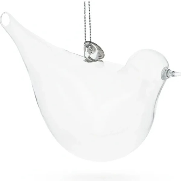 Store Graceful Bird - Blown Clear Glass Christmas Ornament - CaringForTots - Professional Baby and Children's Products | Caring for Growth, Caring for Every Moment