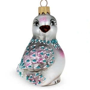 Fashion Gray Pigeon Glass Christmas Ornament - CaringForTots - Professional Baby and Children's Products | Caring for Growth, Caring for Every Moment