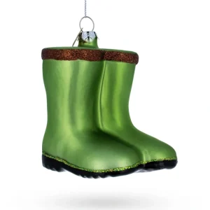 Shop All | Green Rubber Boots - Blown Glass Christmas Ornament - CaringForTots - Professional Baby and Children's Products | Caring for Growth, Caring for Every Moment