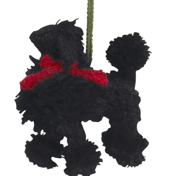 Shop All | Hand Knit Alpaca Wool Christmas Ornament - Black Poodle Dog - CaringForTots - Professional Baby and Children's Products | Caring for Growth, Caring for Every Moment