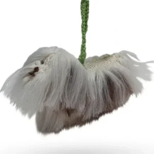 Clearance Hand Knit Alpaca Wool Christmas Ornament - Havanese Dog - CaringForTots - Professional Baby and Children's Products | Caring for Growth, Caring for Every Moment