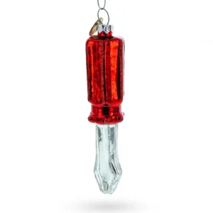 New Handyman's Delight: Screwdriver With Red Handle - Blown Glass Christmas Ornament - CaringForTots - Professional Baby and Children's Products | Caring for Growth, Caring for Every Moment