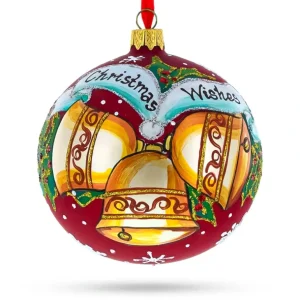 Online Harmony Trio: Three Bells Blown Glass Ball Christmas Ornament 4 Inches - CaringForTots - Professional Baby and Children's Products | Caring for Growth, Caring for Every Moment
