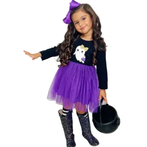 New Haunting For Treats Polka Dot Tutu Dress - CaringForTots - Professional Baby and Children's Products | Caring for Growth, Caring for Every Moment