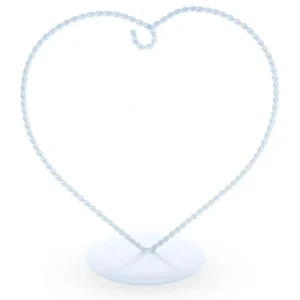 Shop All | Heart Shape White Metal Solid Round Base Ornament Display Stand 7 Inches - CaringForTots - Professional Baby and Children's Products | Caring for Growth, Caring for Every Moment