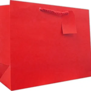 Hot Heavyweight Solid Color Large Gift Bags, Matte Red - CaringForTots - Professional Baby and Children's Products | Caring for Growth, Caring for Every Moment