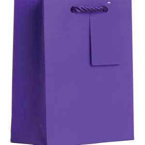 Shop Heavyweight Solid Color Small Gift Bags, Matte Purple - CaringForTots - Professional Baby and Children's Products | Caring for Growth, Caring for Every Moment