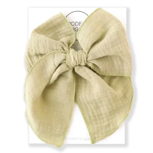 Outlet Herb | Gauze Party Bow - CaringForTots - Professional Baby and Children's Products | Caring for Growth, Caring for Every Moment