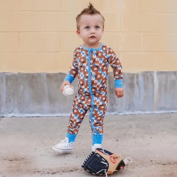 Online Hey Batter Batter Checkers Dream Romper - CaringForTots - Professional Baby and Children's Products | Caring for Growth, Caring for Every Moment