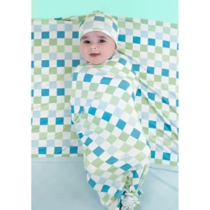 Hot High Tide Checkers Dream Blanket - CaringForTots - Professional Baby and Children's Products | Caring for Growth, Caring for Every Moment