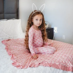 Sale Hoppity Blush Checkers Dream Set - CaringForTots - Professional Baby and Children's Products | Caring for Growth, Caring for Every Moment