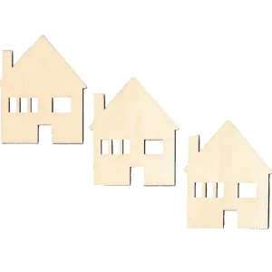 Shop All | 3 Houses Unfinished Wooden Shapes Craft Cutouts Diy Unpainted 3d Plaques 4 Inches - CaringForTots - Professional Baby and Children's Products | Caring for Growth, Caring for Every Moment
