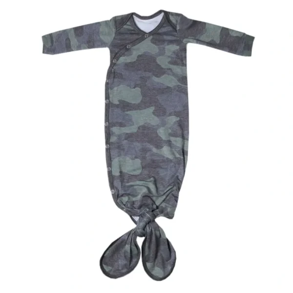 Clearance Hunter Knotted Gown - CaringForTots - Professional Baby and Children's Products | Caring for Growth, Caring for Every Moment