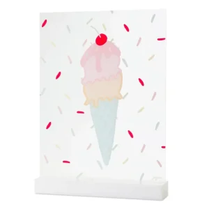 Clearance Ice Cream And Sprinkles Acrylic Table Top Sign - CaringForTots - Professional Baby and Children's Products | Caring for Growth, Caring for Every Moment