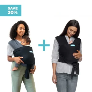 Shop All | 2-in-1 Carrier + Wrap Bundle - Charcoal - CaringForTots - Professional Baby and Children's Products | Caring for Growth, Caring for Every Moment