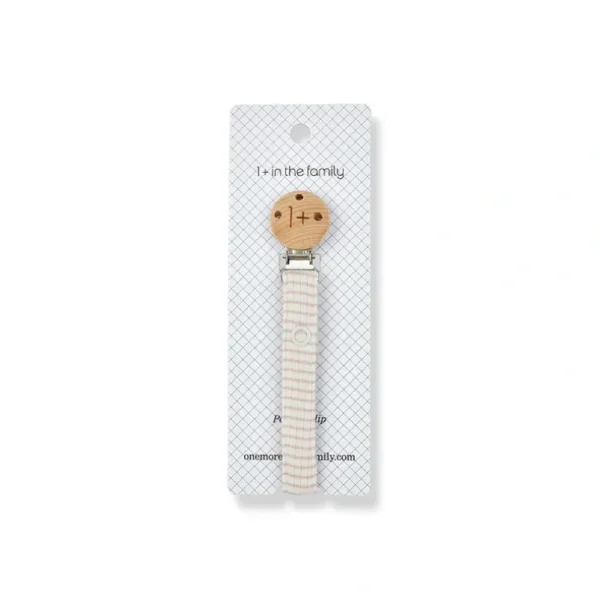Shop All | 1+ in the family Aina Pacifier Clip - Nude-Ivory - CaringForTots - Professional Baby and Children's Products | Caring for Growth, Caring for Every Moment