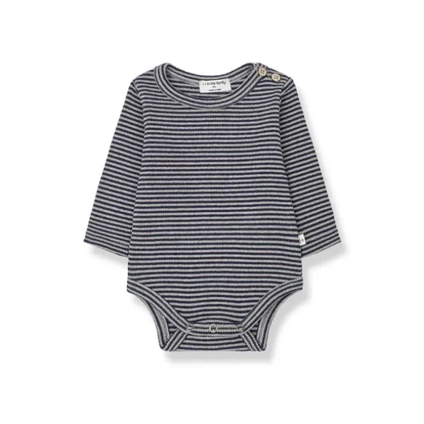 Shop All | 1+ in the family Andrey One-Piece Bodysuit - Navy/Taupe - CaringForTots - Professional Baby and Children's Products | Caring for Growth, Caring for Every Moment