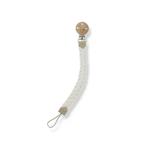 Shop All | 1+ in the family Elga Pacifier Clip - Ecru - CaringForTots - Professional Baby and Children's Products | Caring for Growth, Caring for Every Moment