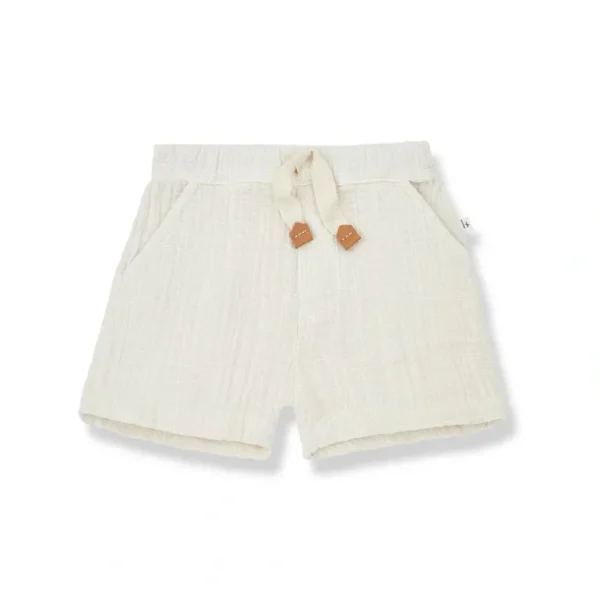 Shop All | 1+ in the family Gianni Bermuda Shorts - Ivory - CaringForTots - Professional Baby and Children's Products | Caring for Growth, Caring for Every Moment