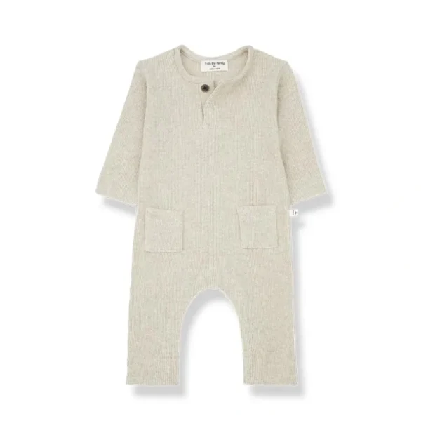 Shop All | 1+ in the family Hernan Jumpsuit - Oatmeal - CaringForTots - Professional Baby and Children's Products | Caring for Growth, Caring for Every Moment