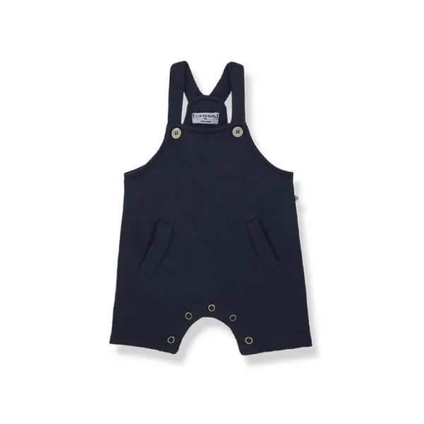 Shop All | 1+ in the family Luke Fleece Short Overall - Blue-Notte - CaringForTots - Professional Baby and Children's Products | Caring for Growth, Caring for Every Moment