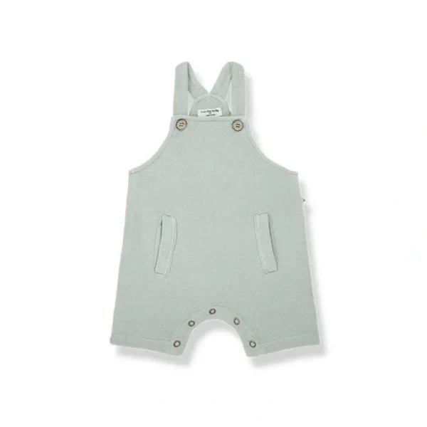 Shop All | 1+ in the family Luke Fleece Short Overall - Jade - CaringForTots - Professional Baby and Children's Products | Caring for Growth, Caring for Every Moment