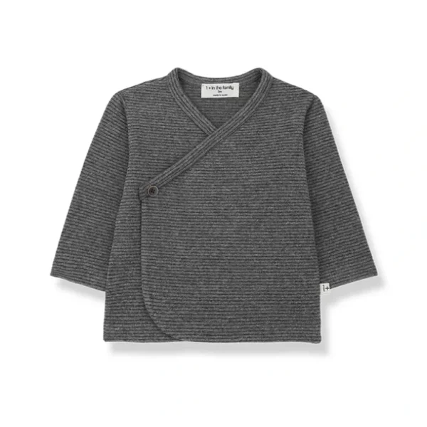 Shop All | 1+ in the family Sol Newborn Shirt - Grey - CaringForTots - Professional Baby and Children's Products | Caring for Growth, Caring for Every Moment