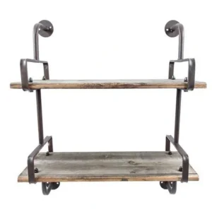 Clearance Industrial Wood Wall Shelf - CaringForTots - Professional Baby and Children's Products | Caring for Growth, Caring for Every Moment