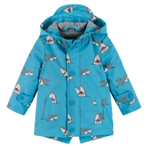 Sale Infant Blue Shark Print Raincoat - CaringForTots - Professional Baby and Children's Products | Caring for Growth, Caring for Every Moment