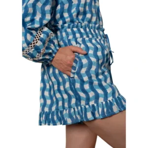 Flash Sale Issy Shorts Blue Zigzag Stripe - CaringForTots - Professional Baby and Children's Products | Caring for Growth, Caring for Every Moment
