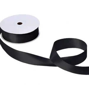 Clearance Jillson & Roberts Double-Faced Satin Ribbon, 1 1/2" Wide x 50 Yards, Black - CaringForTots - Professional Baby and Children's Products | Caring for Growth, Caring for Every Moment