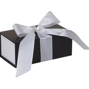 Online Jillson & Roberts Small Gift Box with Ribbon Tie, Sophisticate Black Matte (12 Pcs) - CaringForTots - Professional Baby and Children's Products | Caring for Growth, Caring for Every Moment