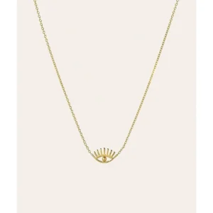 Shop All | 14k Gold Evil Eye Lash Necklace - CaringForTots - Professional Baby and Children's Products | Caring for Growth, Caring for Every Moment