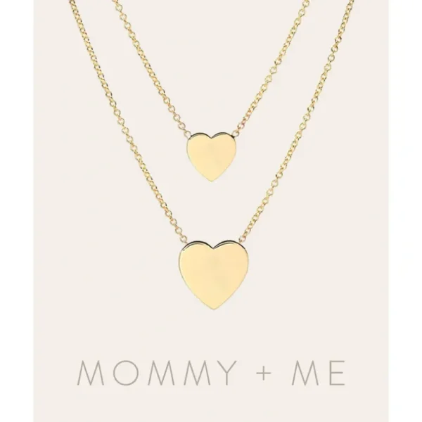 Shop All | 14k Gold Heart Necklaces - Mommy + Me - CaringForTots - Professional Baby and Children's Products | Caring for Growth, Caring for Every Moment