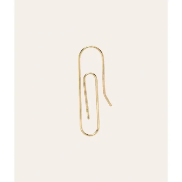 Shop All | 14k Gold Paper Clip Earring - CaringForTots - Professional Baby and Children's Products | Caring for Growth, Caring for Every Moment
