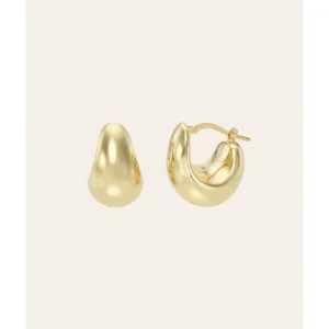 Shop All | 14k Gold Small Bubble Hoops - CaringForTots - Professional Baby and Children's Products | Caring for Growth, Caring for Every Moment