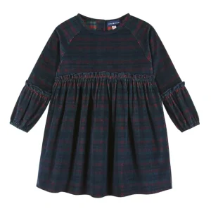 New Kids Stretch Corduroy Ruffle Dress | Red Plaid - CaringForTots - Professional Baby and Children's Products | Caring for Growth, Caring for Every Moment