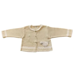 Sale Lamb Cardigan, Ecru, Girls - CaringForTots - Professional Baby and Children's Products | Caring for Growth, Caring for Every Moment