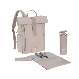Outlet Lassig Rolltop Backpack - Taupe - CaringForTots - Professional Baby and Children's Products | Caring for Growth, Caring for Every Moment