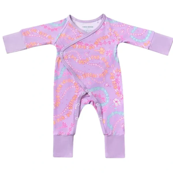 Flash Sale Lei Day Bamboo Newborn Coverall - CaringForTots - Professional Baby and Children's Products | Caring for Growth, Caring for Every Moment