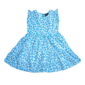 Store Leopard Sapphire Summer Tier Dress - CaringForTots - Professional Baby and Children's Products | Caring for Growth, Caring for Every Moment