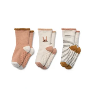 Discount Liewood Eloy Baby Socks - 3 Pack - Bunny - Sandy Mix - CaringForTots - Professional Baby and Children's Products | Caring for Growth, Caring for Every Moment