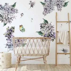 Cheap Lilac Blooms Wall Decals - CaringForTots - Professional Baby and Children's Products | Caring for Growth, Caring for Every Moment