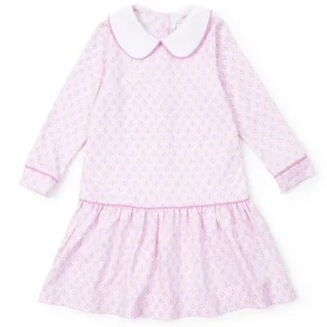 Store Lillian Girls' Dress - Scalloped In Pink - CaringForTots - Professional Baby and Children's Products | Caring for Growth, Caring for Every Moment