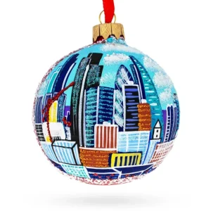 Store London City, Great Britain Glass Ball Christmas Ornament 3.25 Inches - CaringForTots - Professional Baby and Children's Products | Caring for Growth, Caring for Every Moment