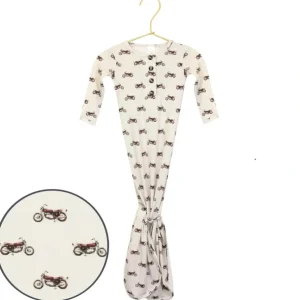 New Lou Lou Company Cruz Knotted Gown - CaringForTots - Professional Baby and Children's Products | Caring for Growth, Caring for Every Moment