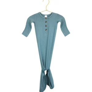 Flash Sale Lou Lou Company Duke Ribbed Knotted Gown - CaringForTots - Professional Baby and Children's Products | Caring for Growth, Caring for Every Moment