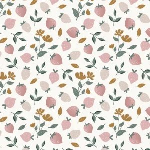 Outlet Louise - Sample Wallpaper, Strawberries - CaringForTots - Professional Baby and Children's Products | Caring for Growth, Caring for Every Moment