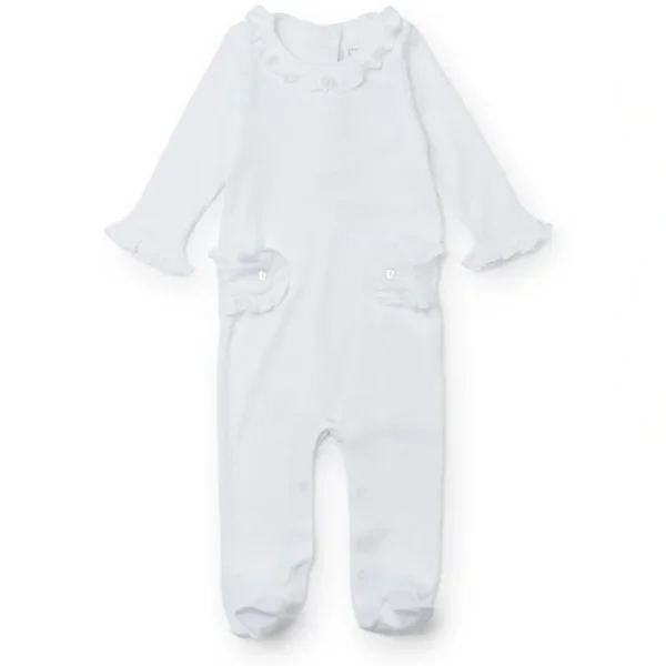Best Sale Lucy Pima Cotton Romper For Girls - White - CaringForTots - Professional Baby and Children's Products | Caring for Growth, Caring for Every Moment